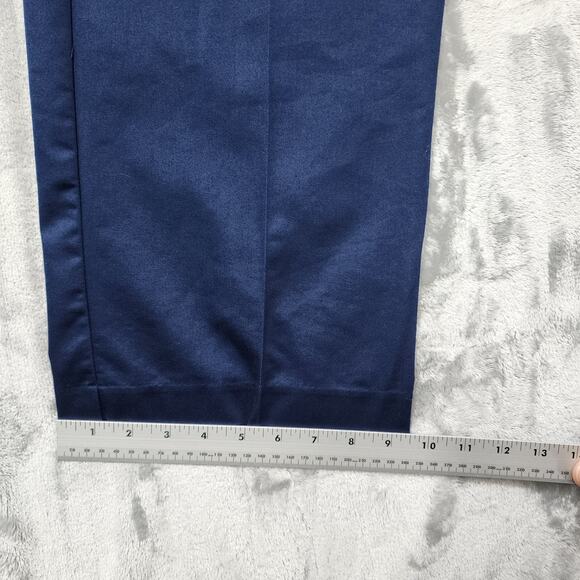 Vintage Alfred Dunner Pants Womens 14 PETITE Blue Pull On High Rise Tapered Leg - Picture 9 of 10